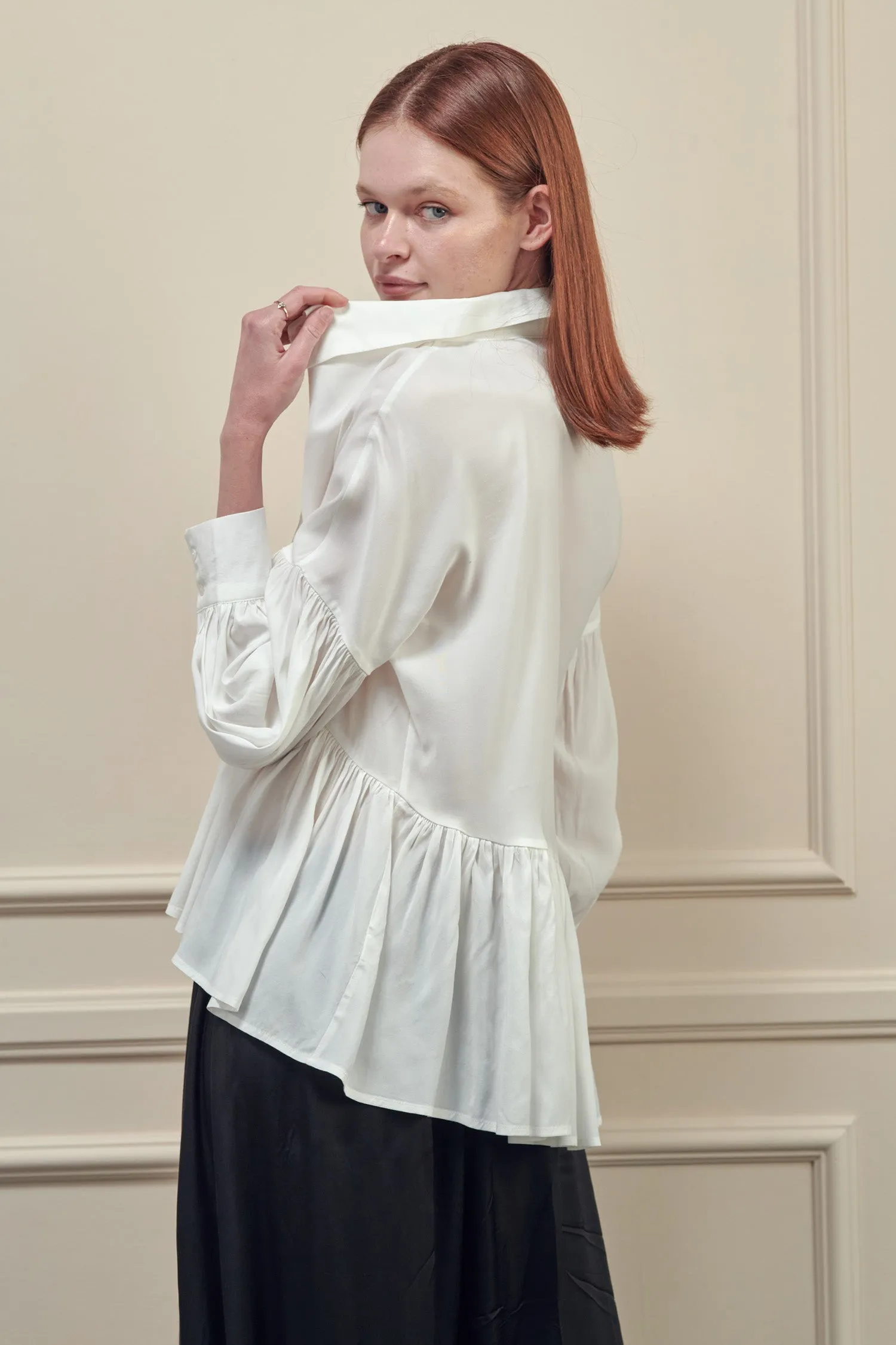 High and low button-down shirts sold by amente product image thumbnail 4