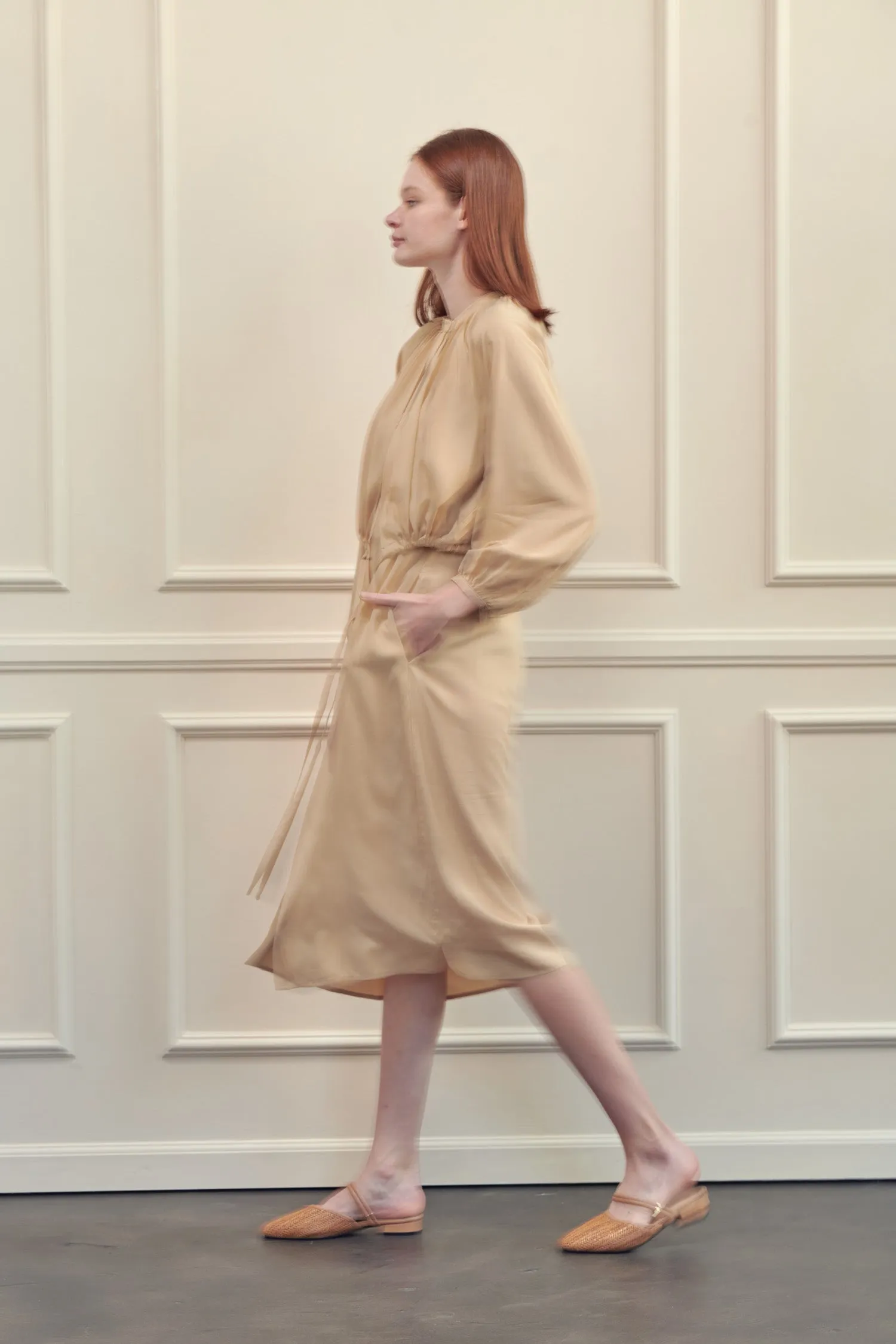 Layered long tencel shirts dress sold by amente product image thumbnail 5