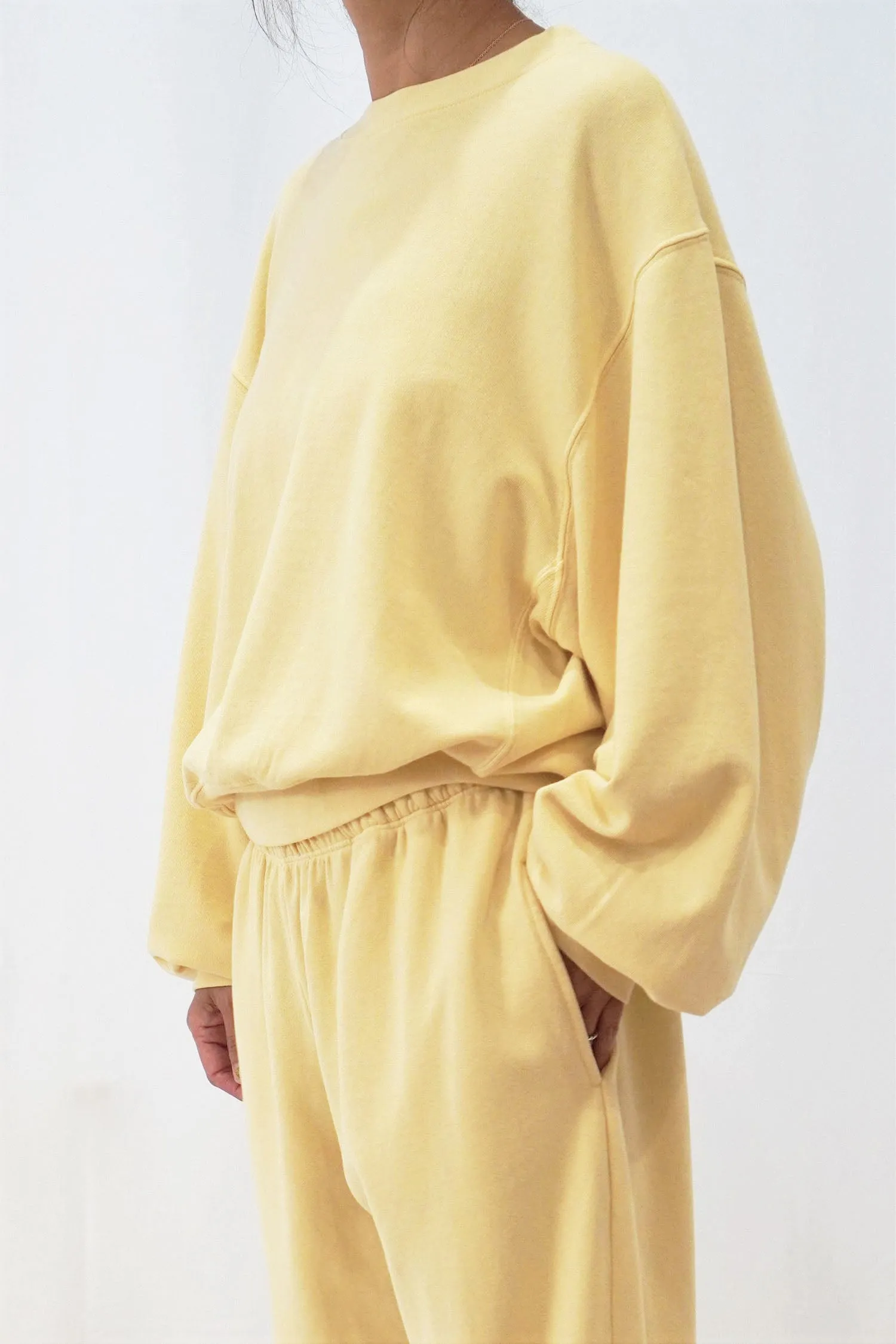 Garment dye cotton sweatshirt sold by amente product image thumbnail 2