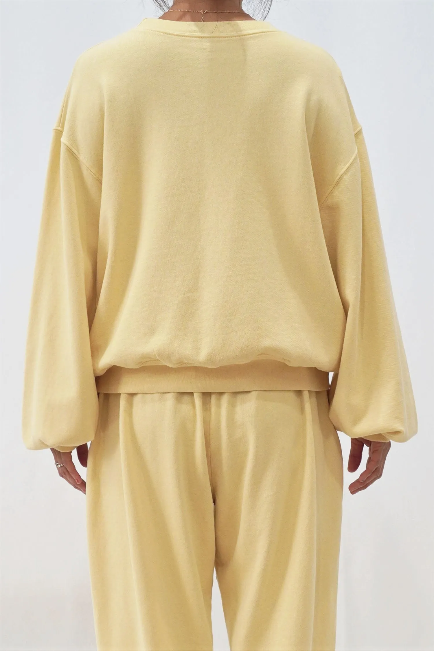 Garment dye cotton sweatshirt sold by amente product image thumbnail 3