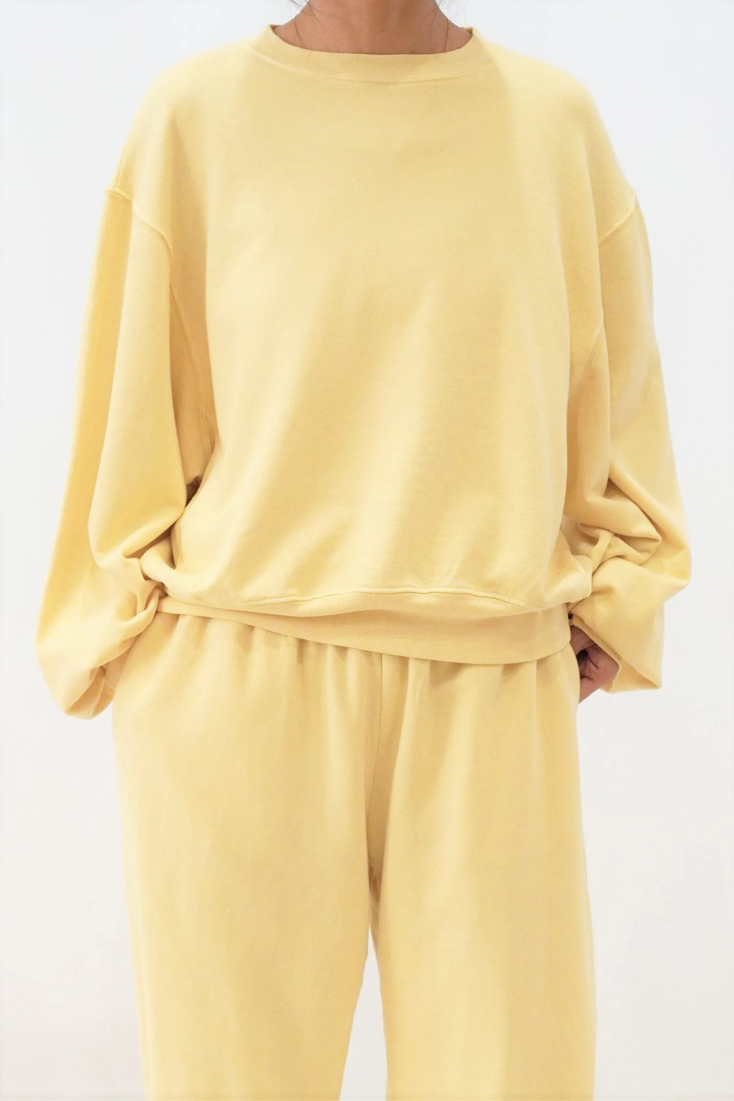 Garment dye cotton sweatshirt sold by amente