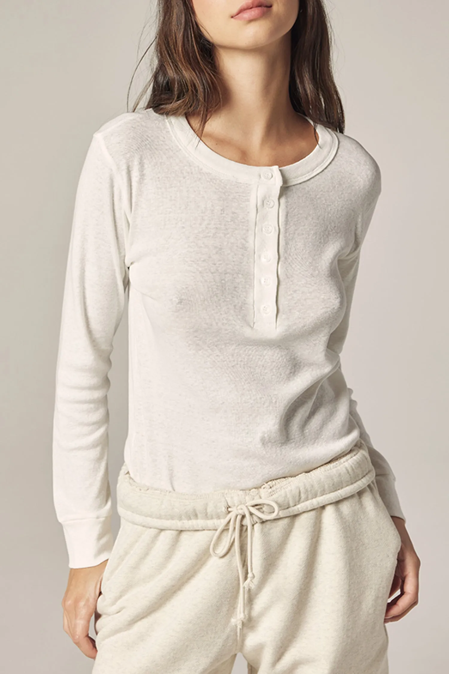 Cotton Henley Top sold by amente