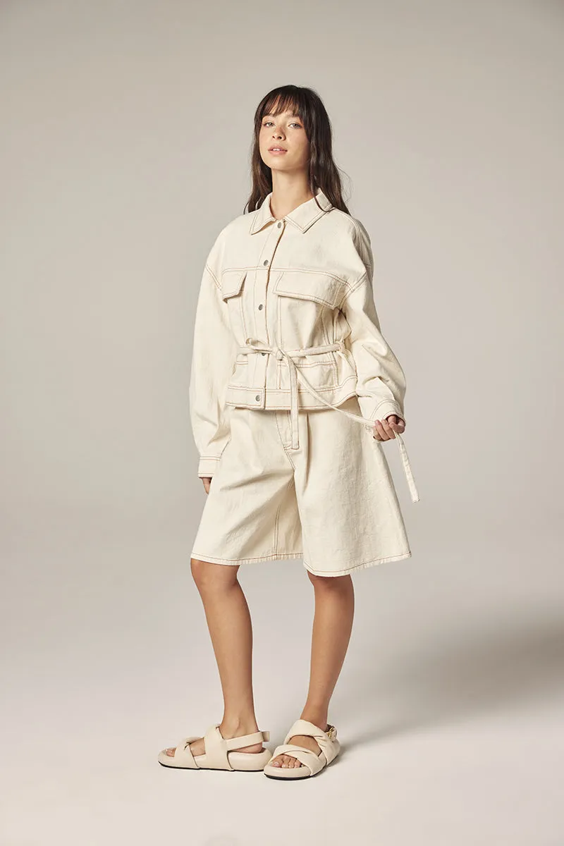 Wide leg bermuda pants sold by amente product image thumbnail 2