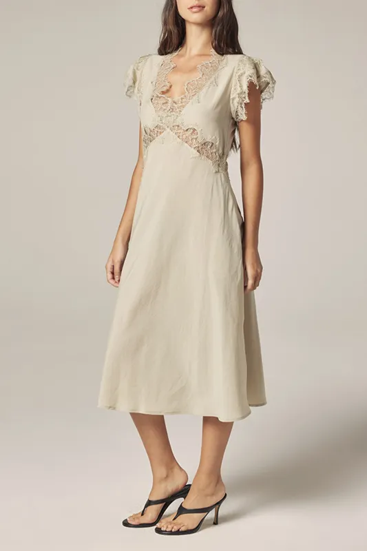 Laced bias dress made by amente