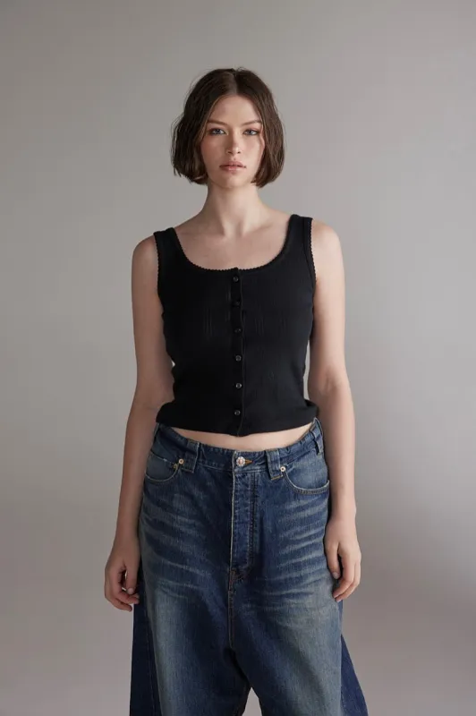 Button Knit Tank made by amente