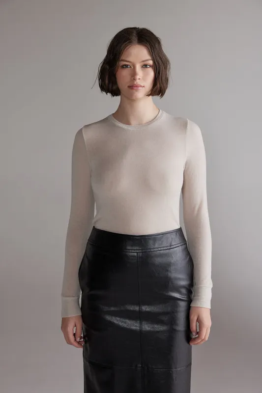 Wool blend knit top made by amente