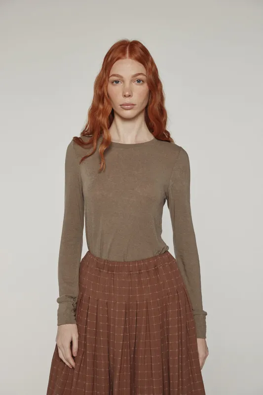 Wool blend knit top made by amente