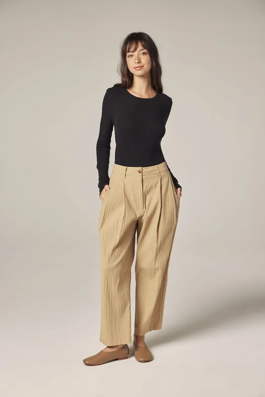 Wool blend knit top made by amente