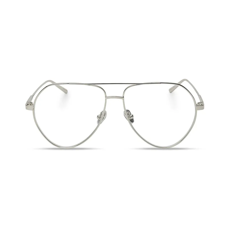 Sam in Silver Metal Optical made by Elisa Johnson