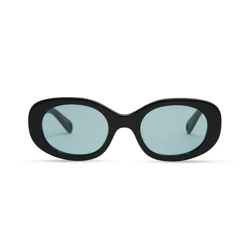 Lyna in Gloss Black Teal Lens sold by Elisa Johnson