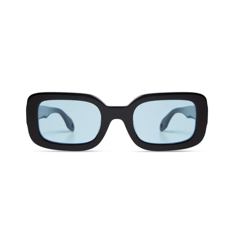 Lexi in Gloss Black Light Blue Lens sold by Elisa Johnson