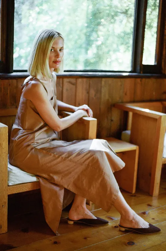 Carmen in Cocoa Suede sold by LOQ