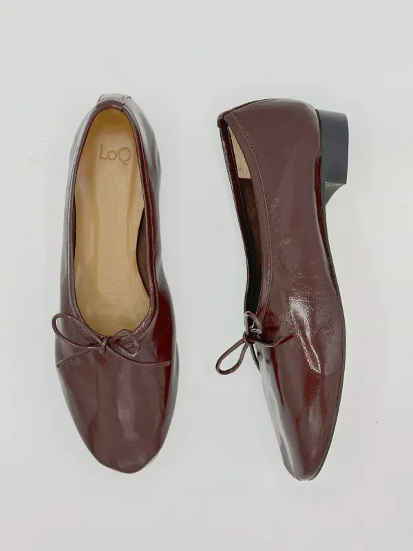 Valentina in Cherrywood Patent made by LOQ