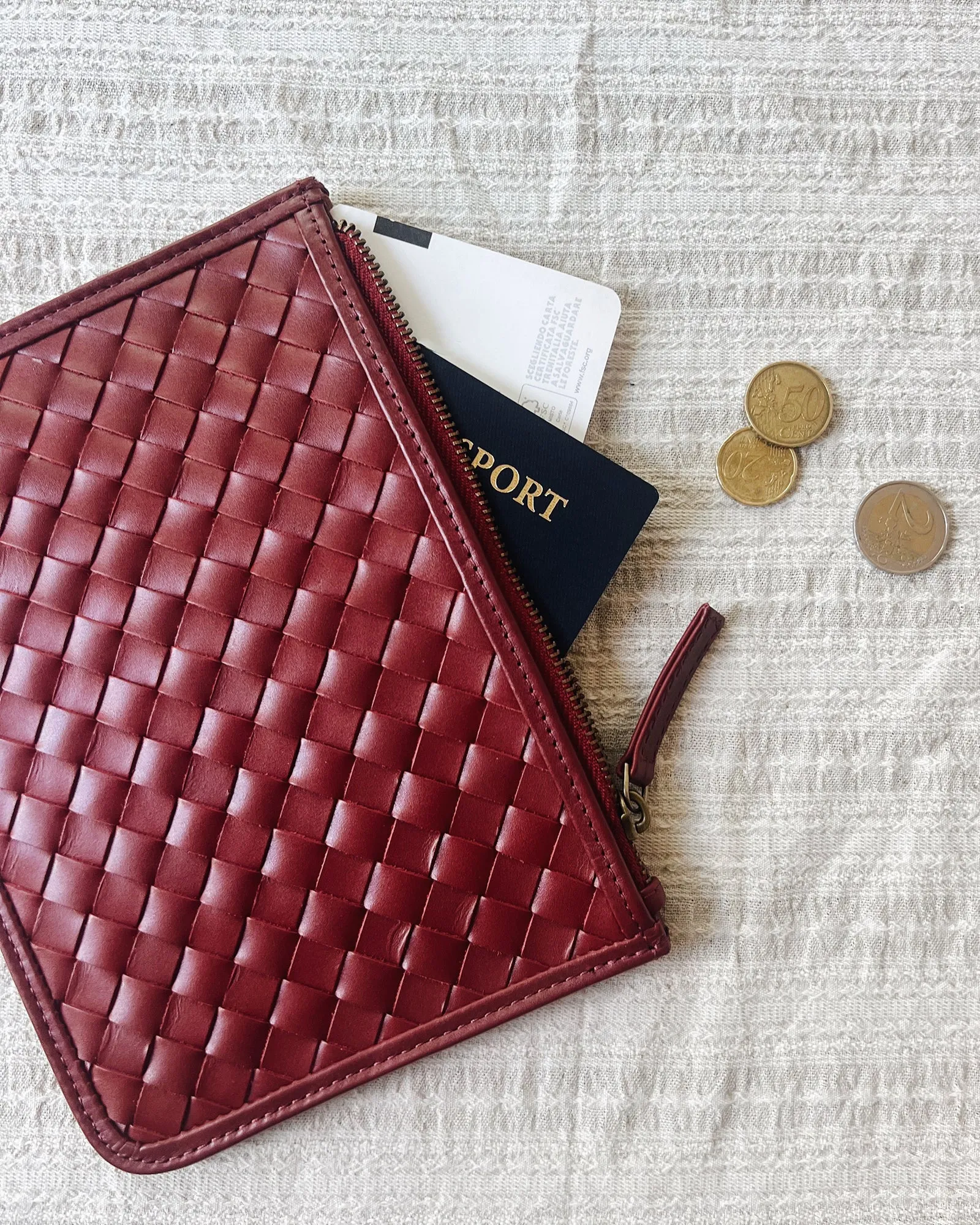 Mara Zip - Copper x Sienna Check sold by Bembien product image thumbnail 2