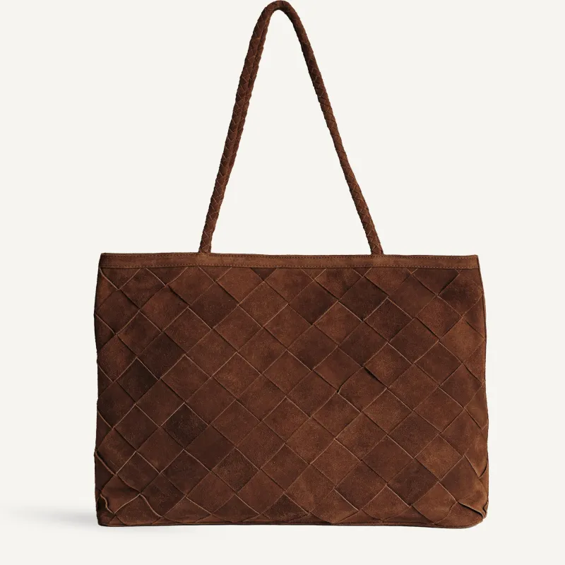 Gabrielle Bag - Grande Weave Suede made by Bembien