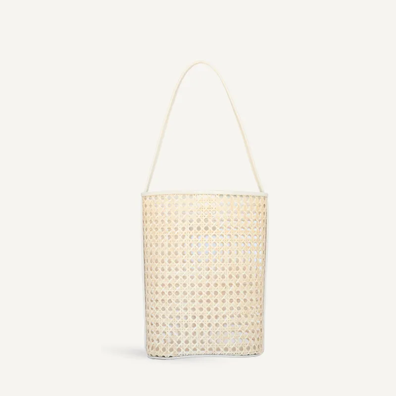 Marion Bag - Cream Rattan made by Bembien