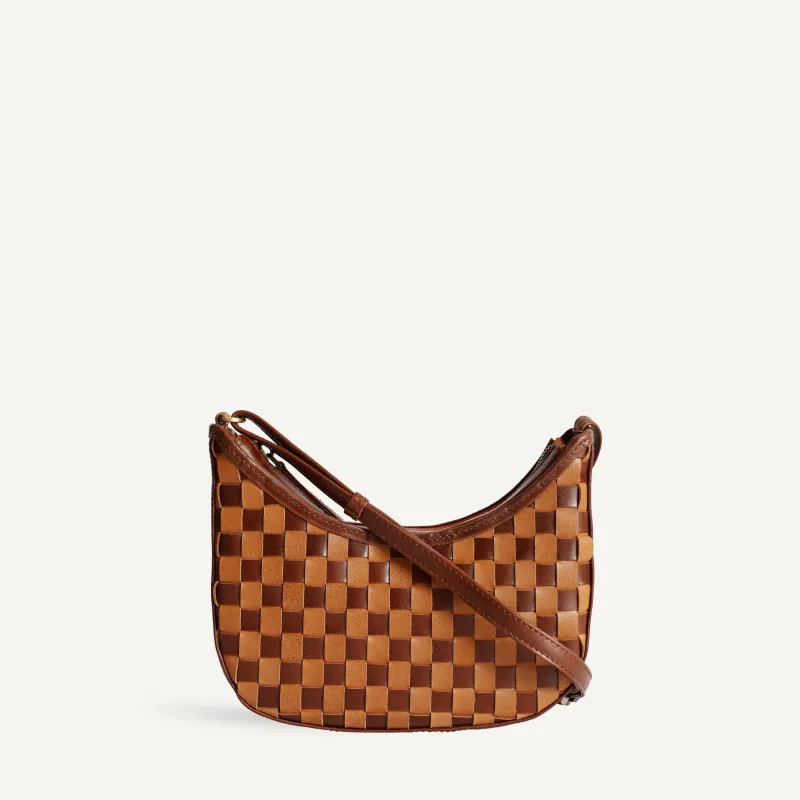 Mini Sling - Copper x Sienna Check made by Bembien