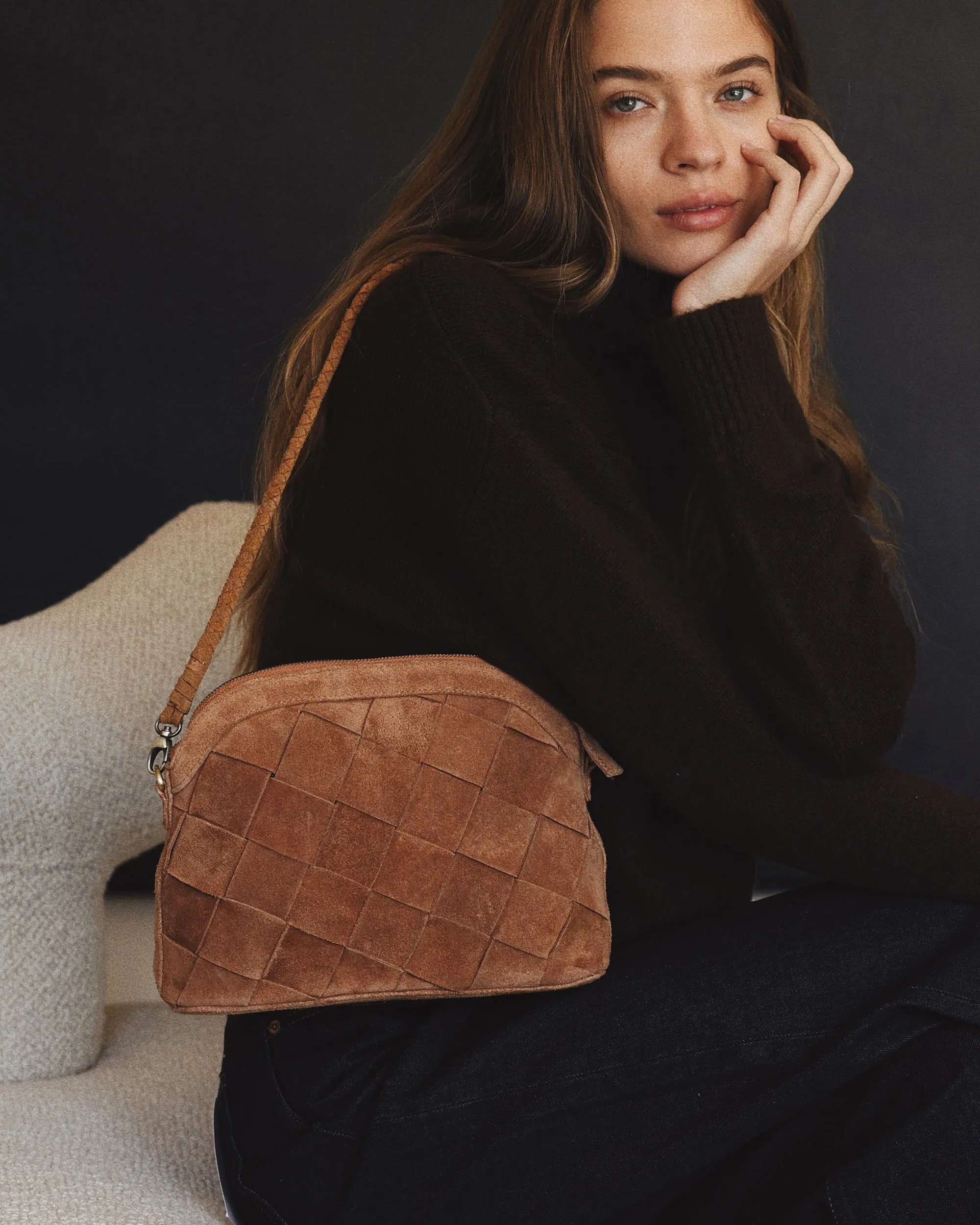 Woven Shoulder Strap - Suede sold by Bembien
