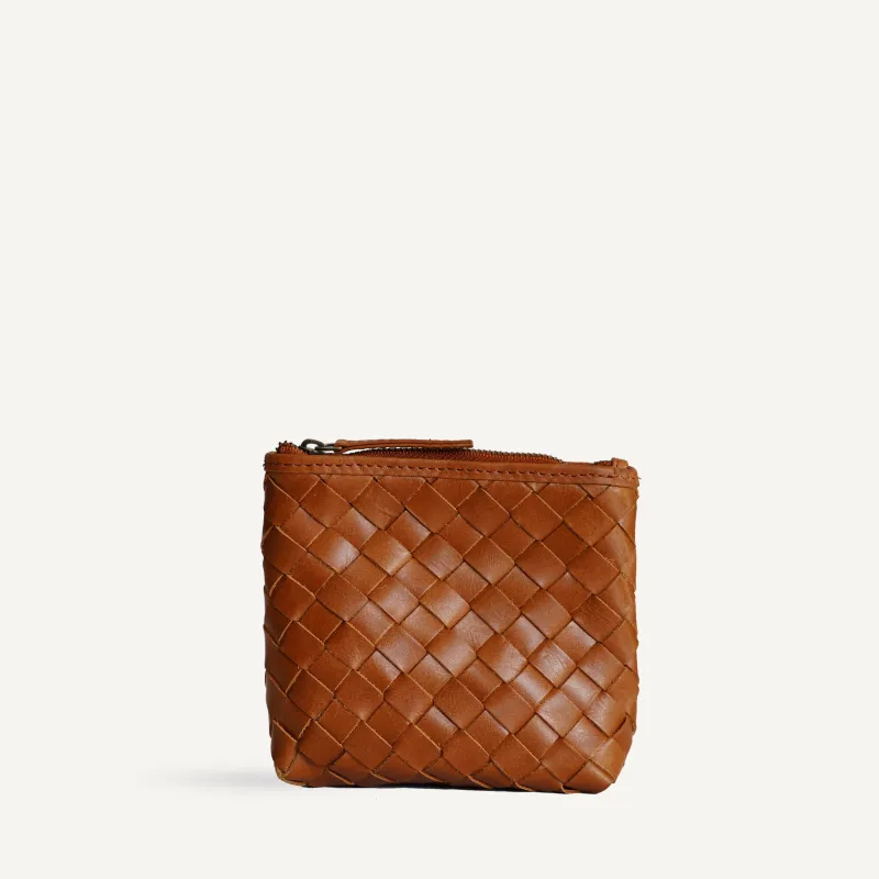 Small Zip Pouch - Carré Weave Copper (Sample) made by Bembien