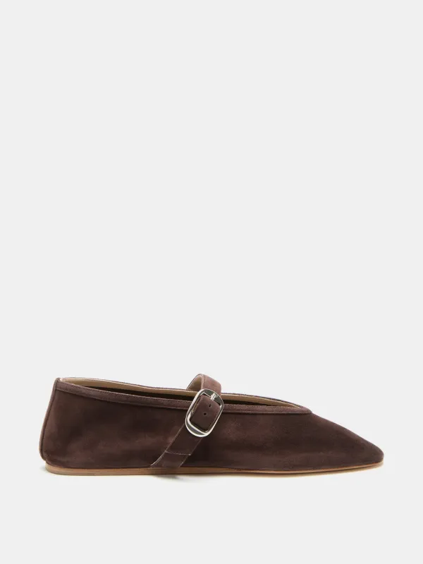 Stella Slipper / Chocolate Suede sold by Le Monde Beryl