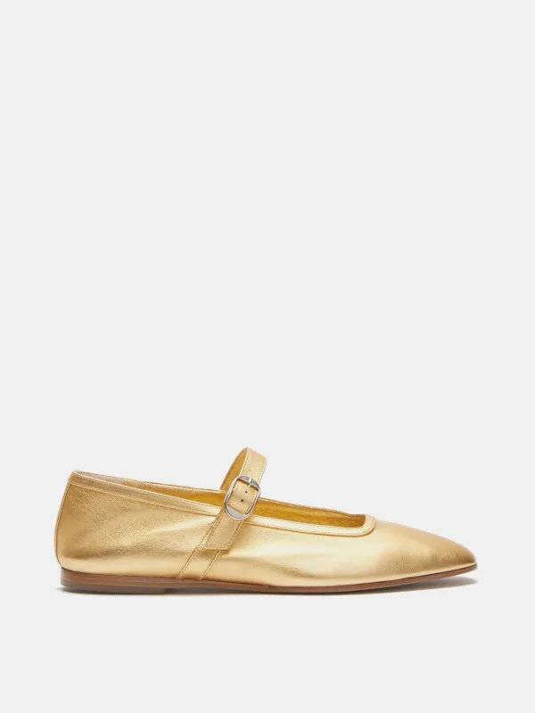 Ballet Mary Jane / Yellow Gold Leather sold by Le Monde Beryl