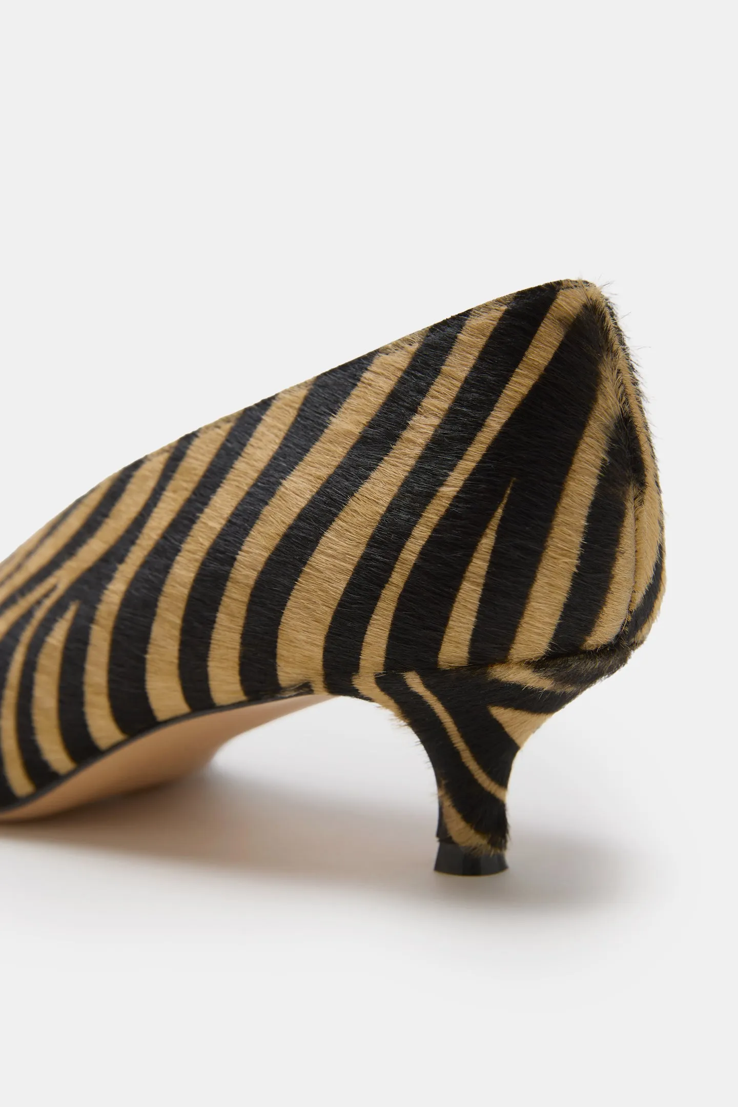 Babouche Kitten/ Zebra Calf Hair sold by Le Monde Beryl product image thumbnail 4