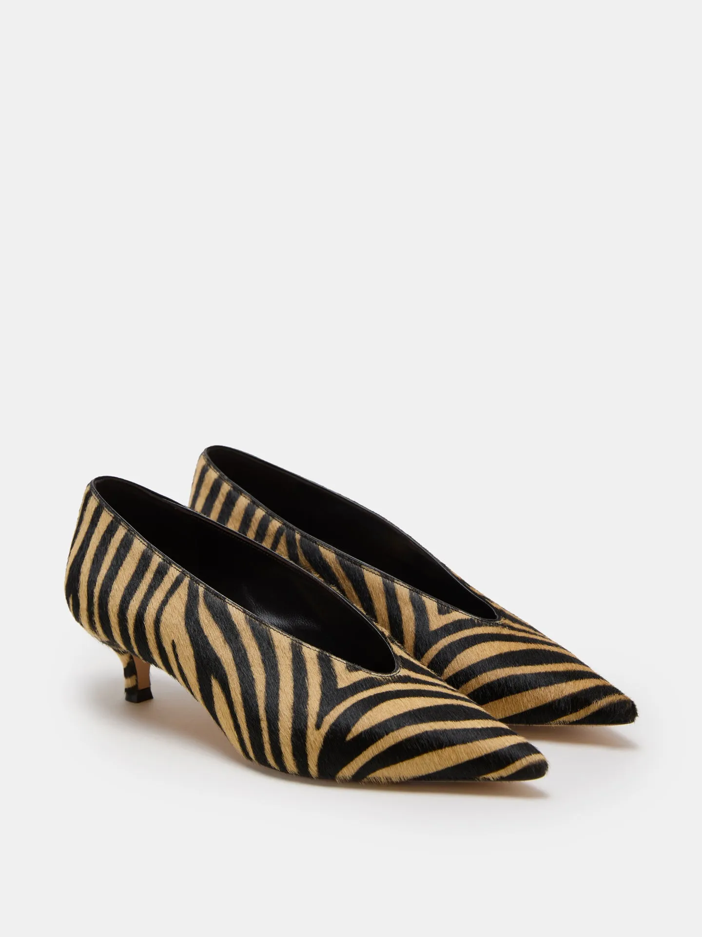 Babouche Kitten/ Zebra Calf Hair sold by Le Monde Beryl product image thumbnail 2