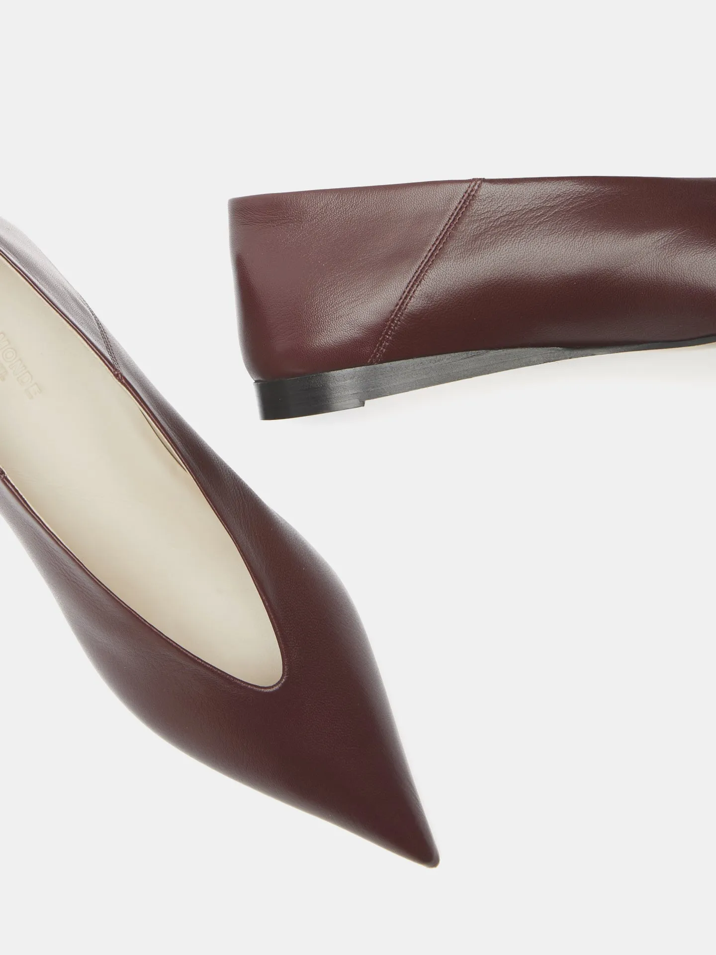 Babouche Flat / Oxblood Leather sold by Le Monde Beryl product image thumbnail 4