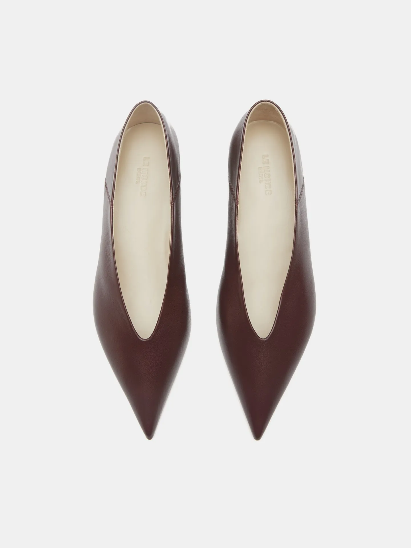 Babouche Flat / Oxblood Leather sold by Le Monde Beryl product image thumbnail 3