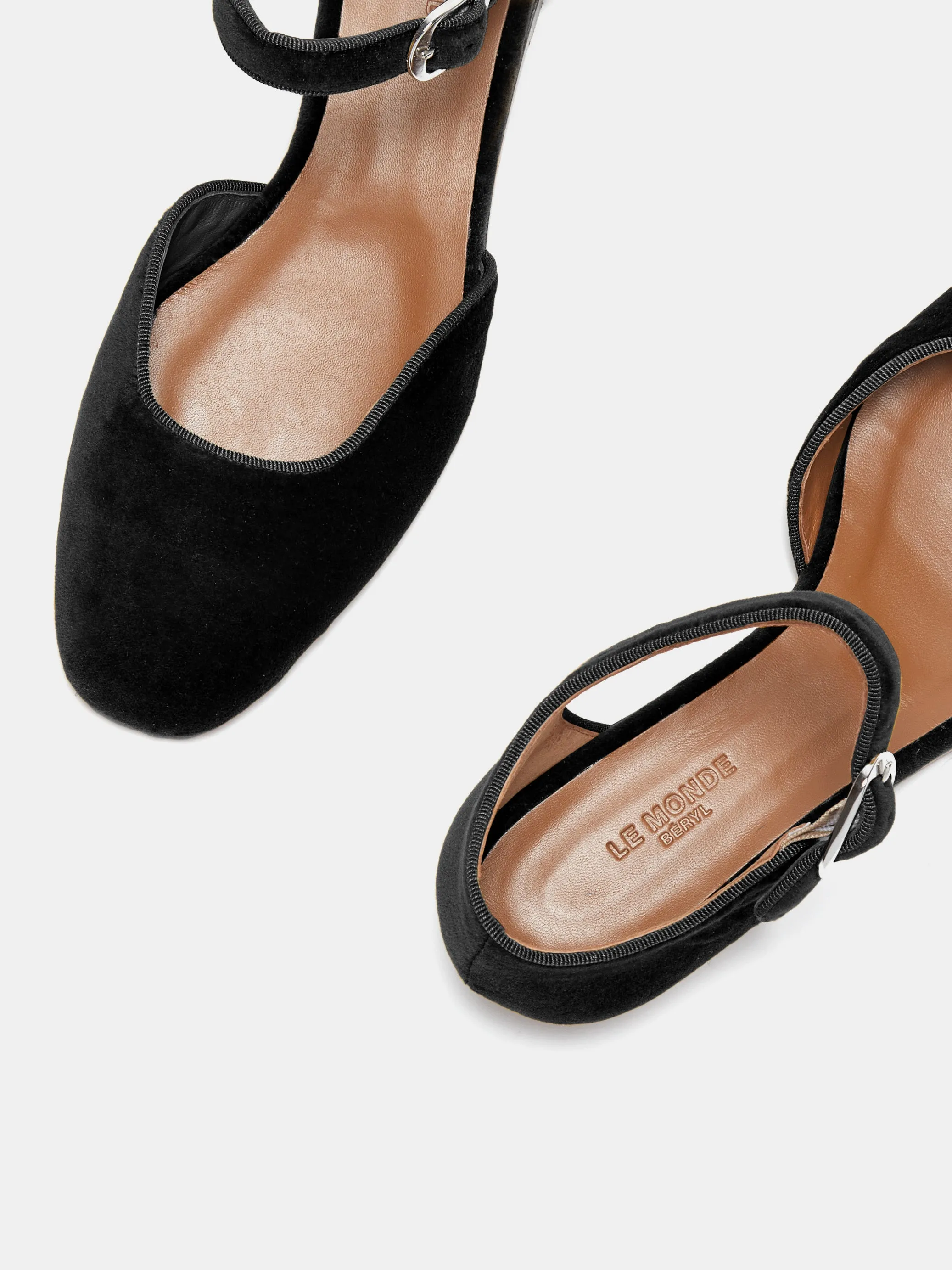 Sandal Mary Jane / Black Velvet sold by Le Monde Beryl product image thumbnail 3