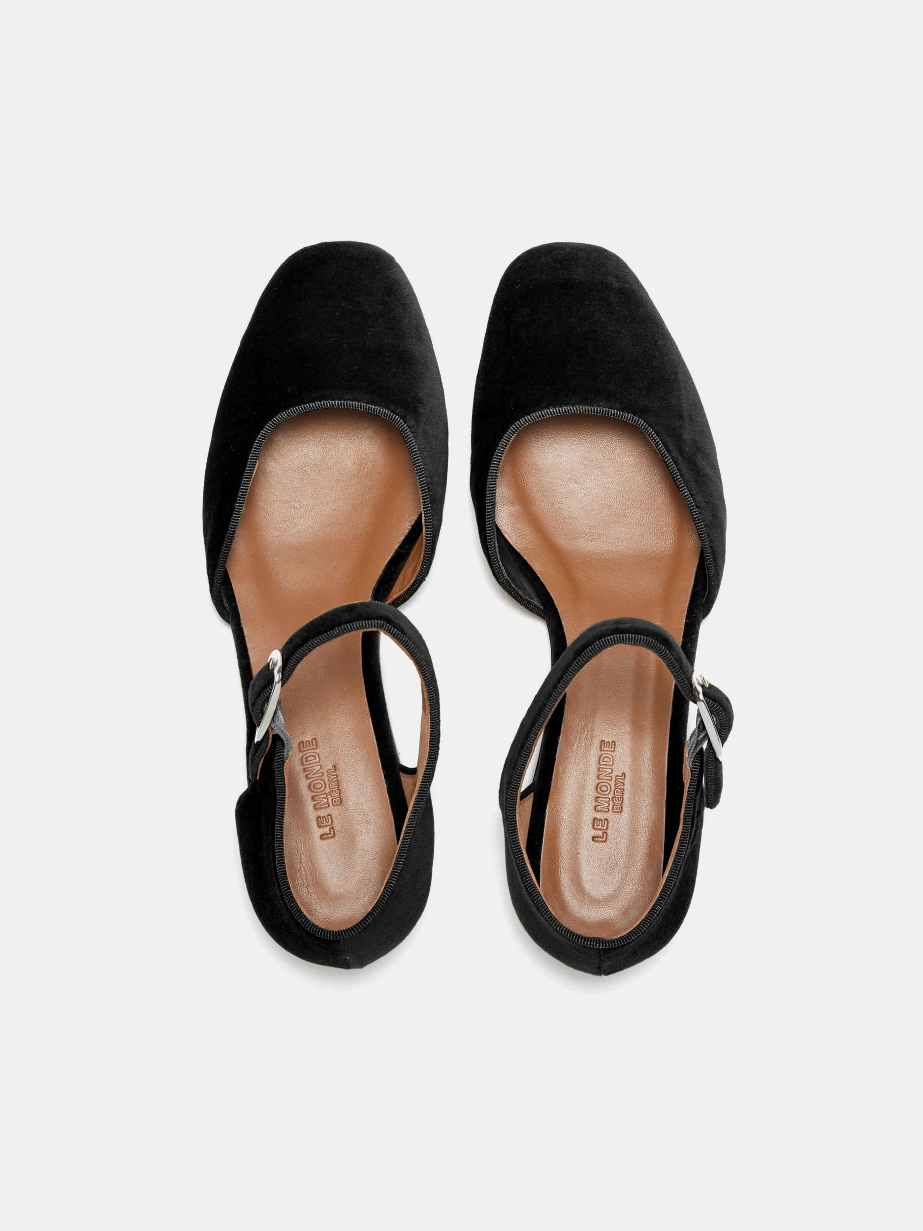Sandal Mary Jane / Black Velvet sold by Le Monde Beryl product image thumbnail 2