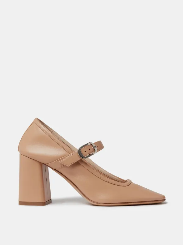 Ballet Mary Jane Pump / Fawn Leather sold by Le Monde Beryl