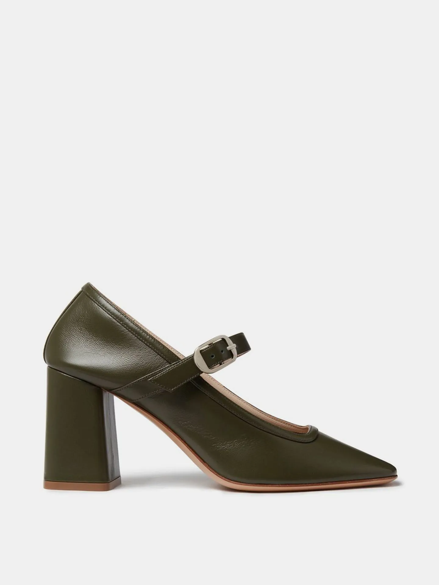 Ballet Mary Jane Pump / Green Leather sold by Le Monde Beryl