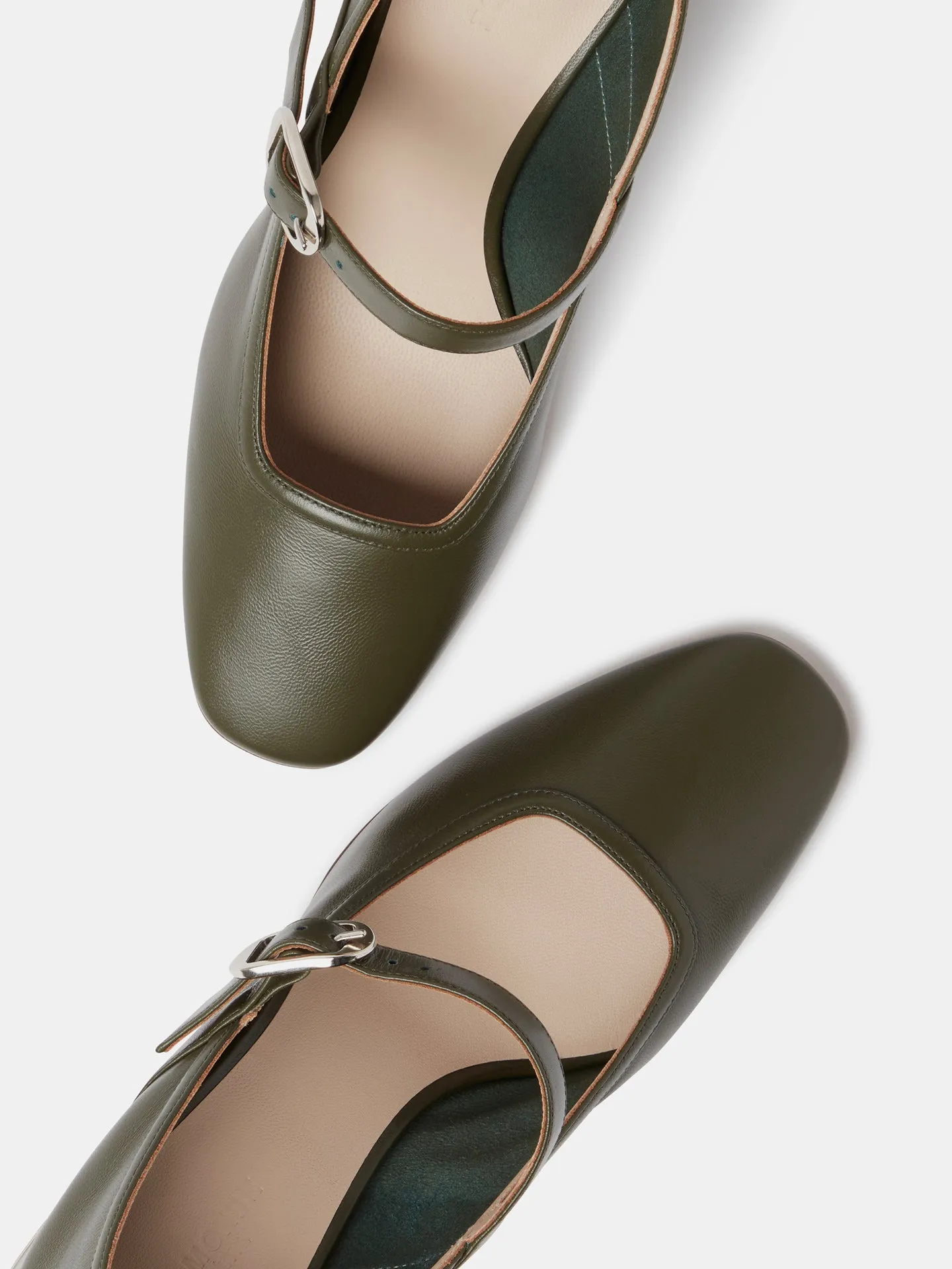 Ballet Mary Jane Pump / Green Leather sold by Le Monde Beryl product image thumbnail 3