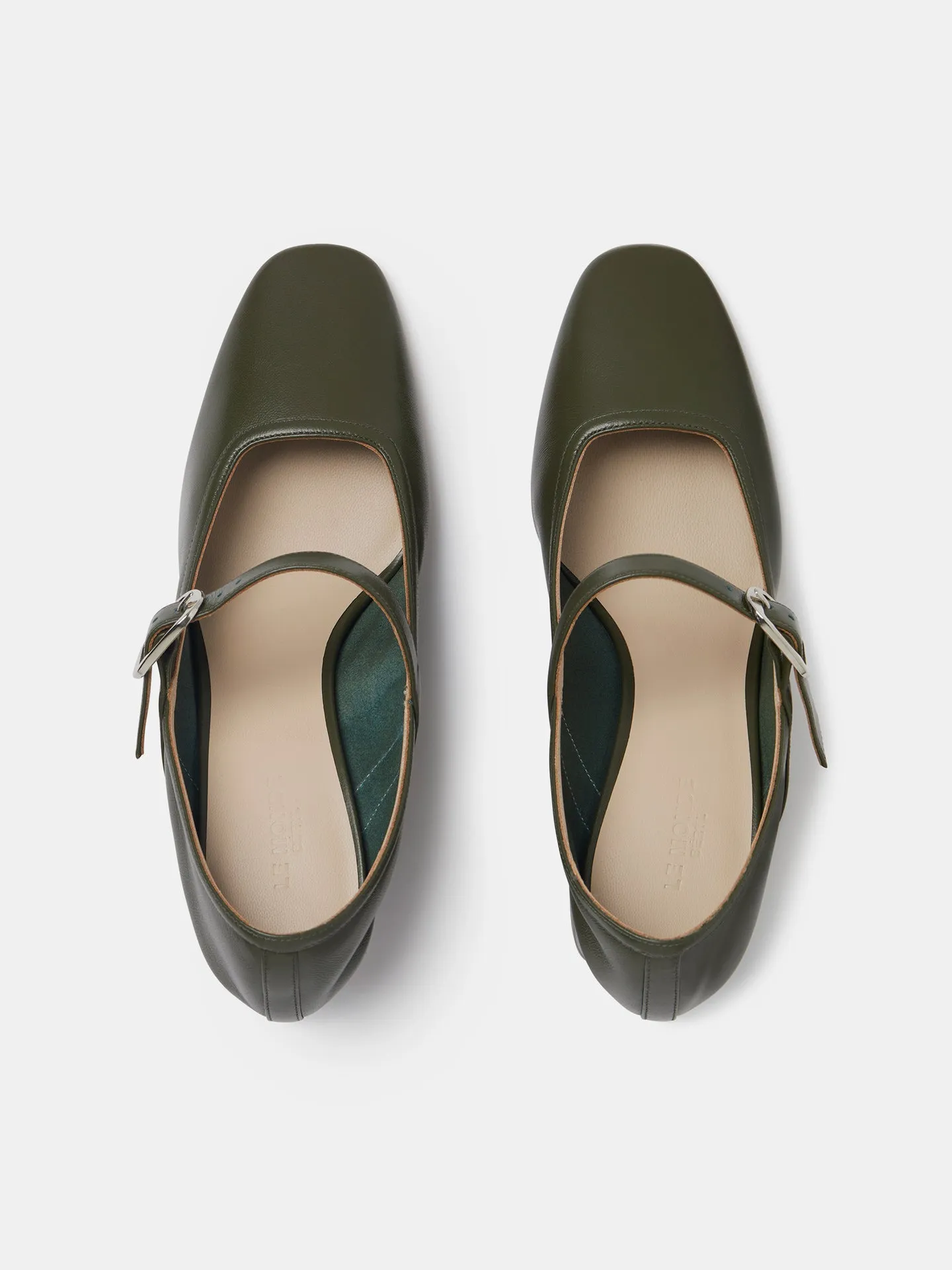 Ballet Mary Jane Pump / Green Leather sold by Le Monde Beryl product image thumbnail 2