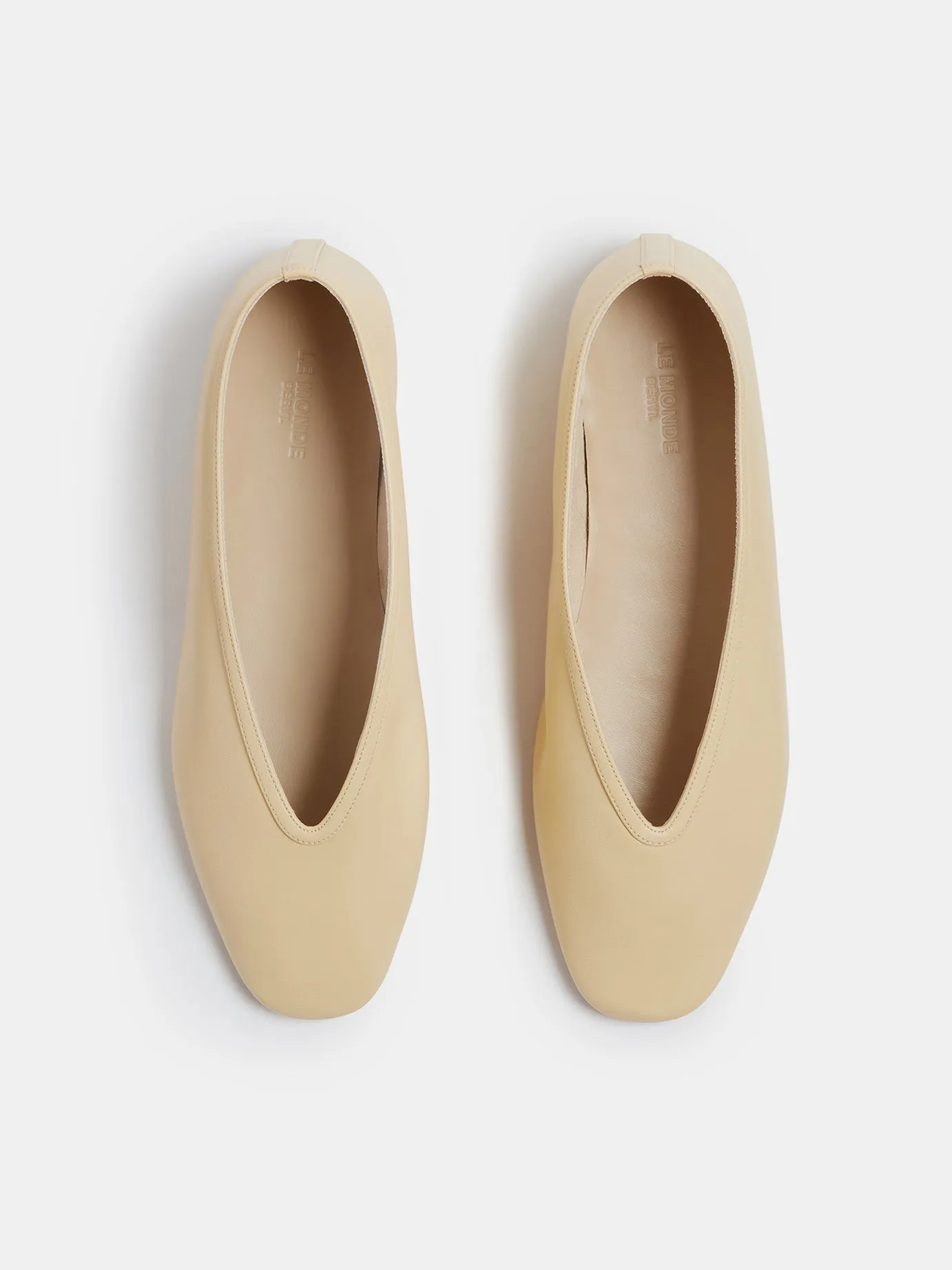 Luna Slipper / Custard Leather sold by Le Monde Beryl product image thumbnail 3