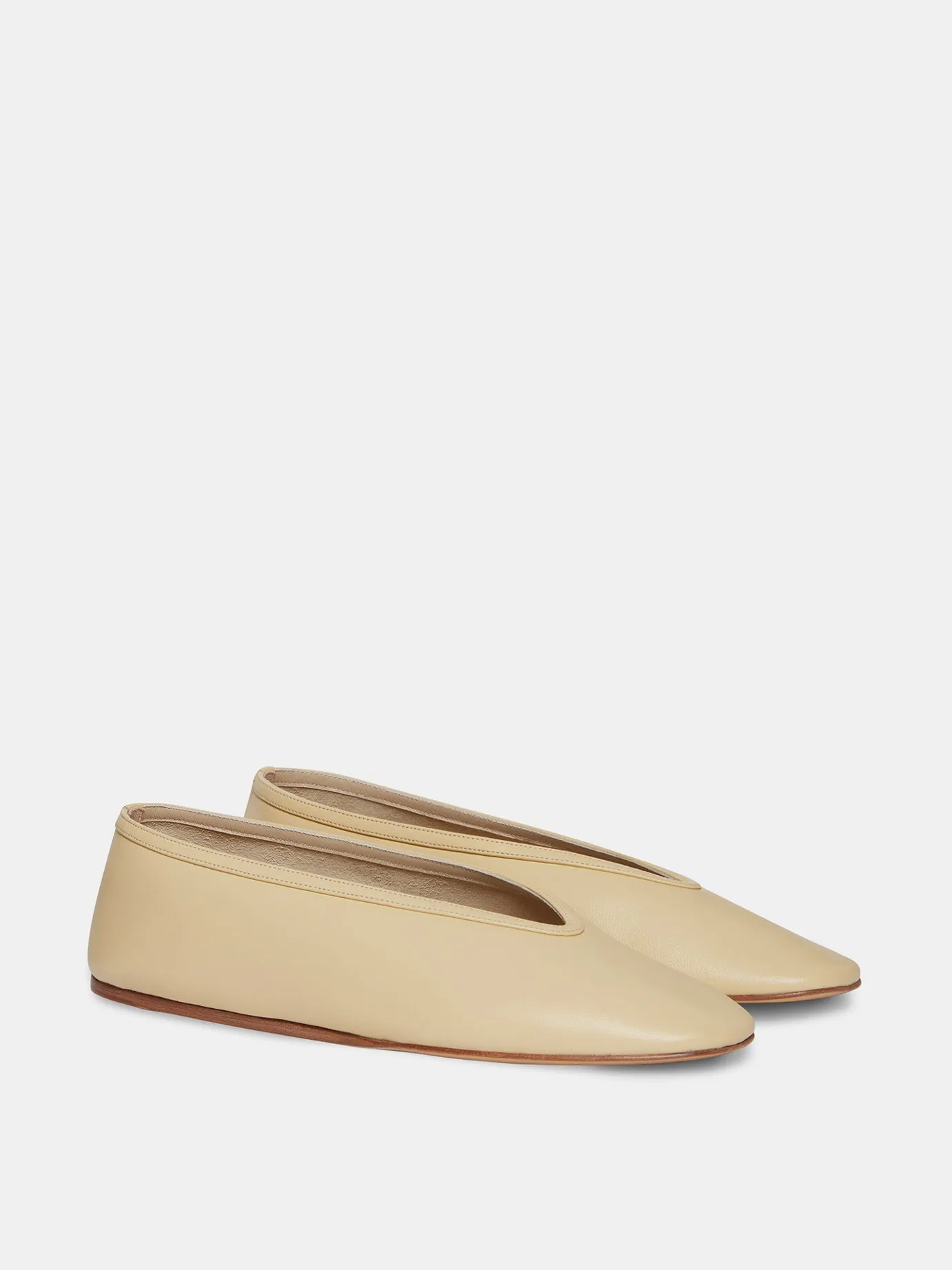 Luna Slipper / Custard Leather sold by Le Monde Beryl product image thumbnail 2