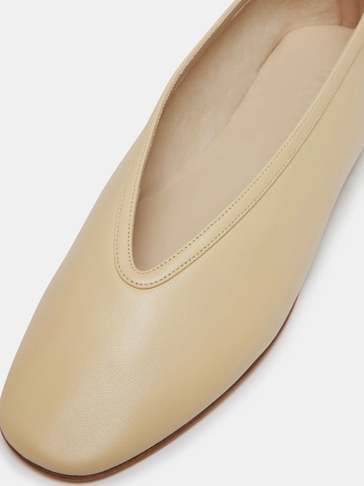 Luna Slipper / Custard Leather sold by Le Monde Beryl product image thumbnail 4