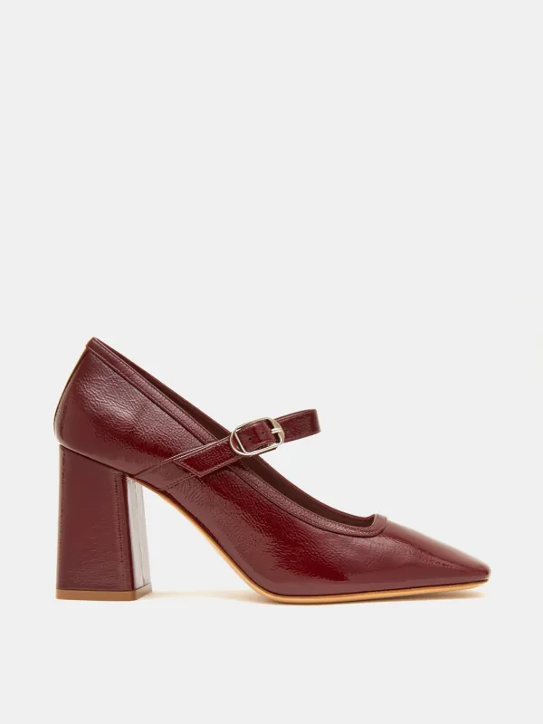 Ballet Mary Jane Pump / Oxblood Patent Leather sold by Le Monde Beryl