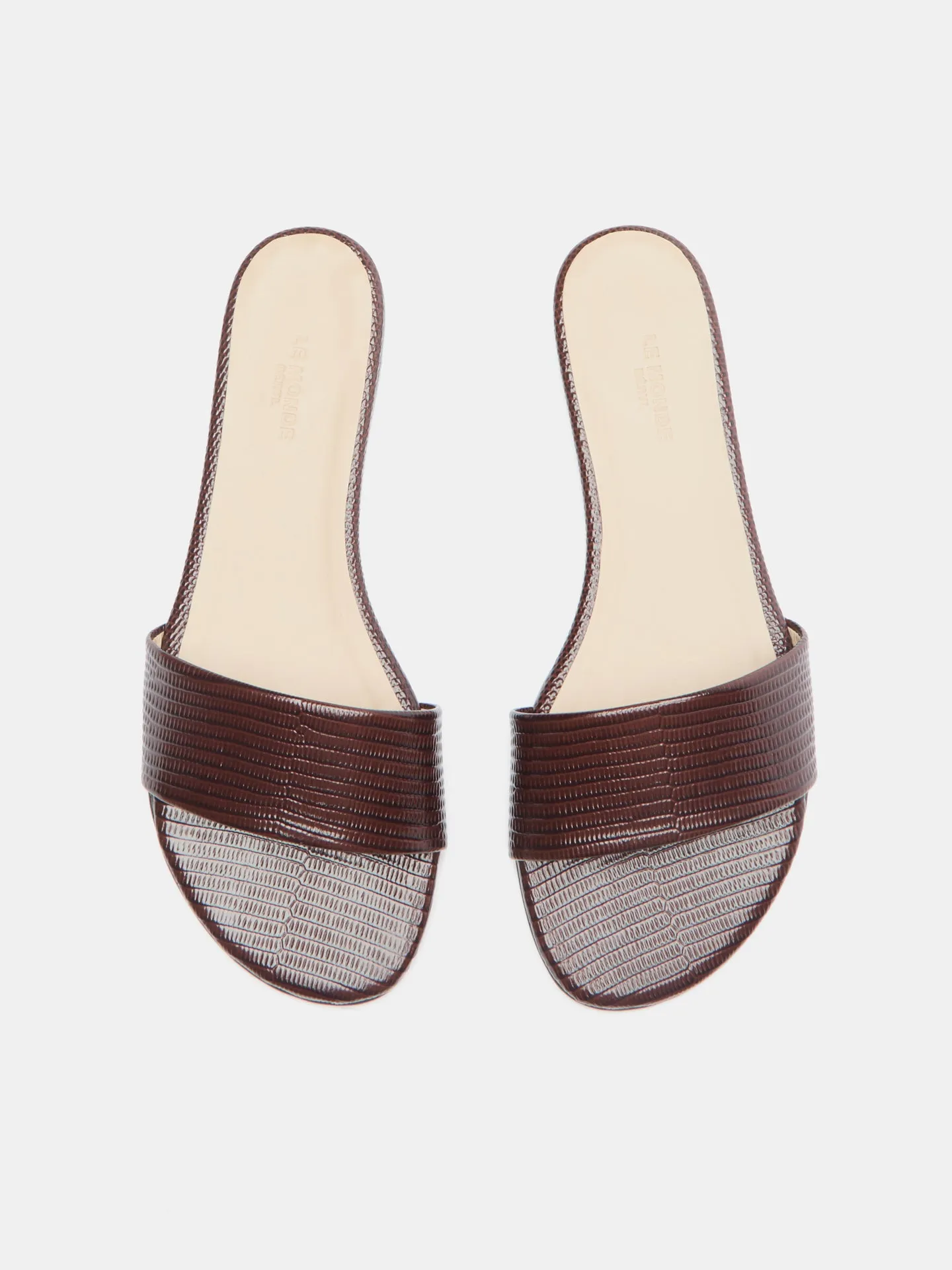 Pool Slide / Bruciato Leather Snake Effect sold by Le Monde Beryl product image thumbnail 3