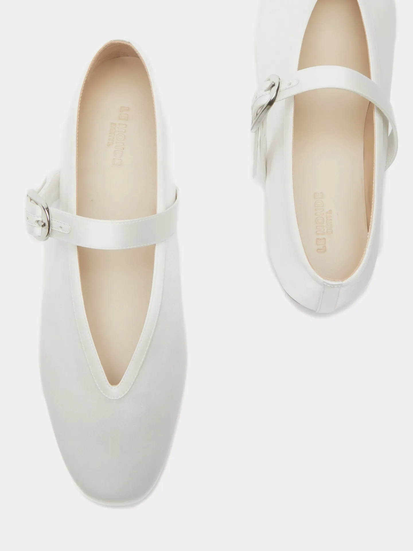 Stella Slipper / Ivory Satin sold by Le Monde Beryl product image thumbnail 4