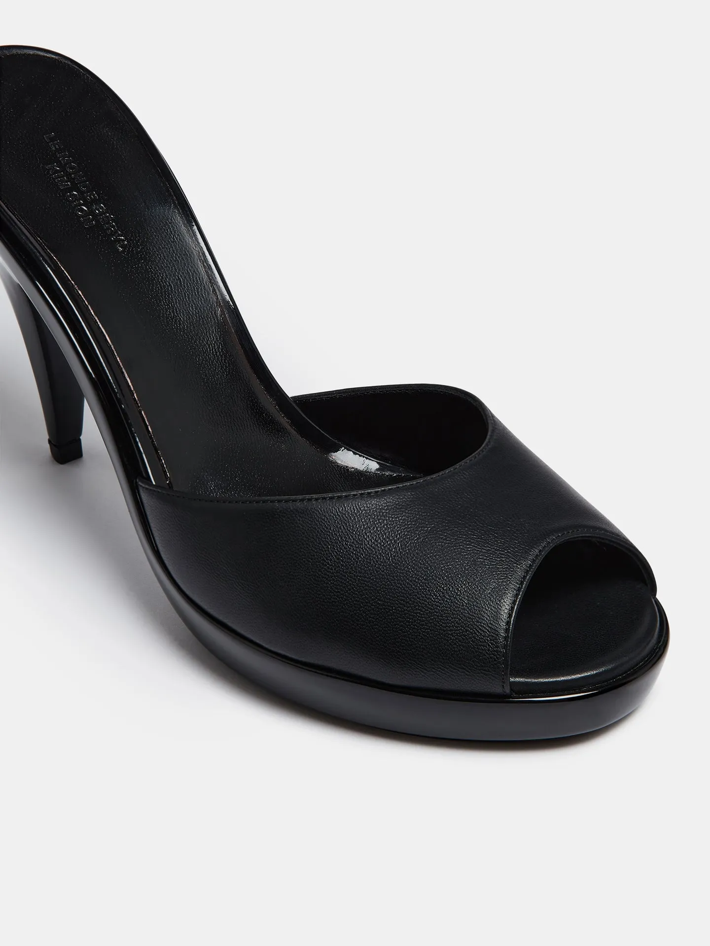 Kim Sion Cherry Mule / Black Leather sold by Le Monde Beryl product image thumbnail 4