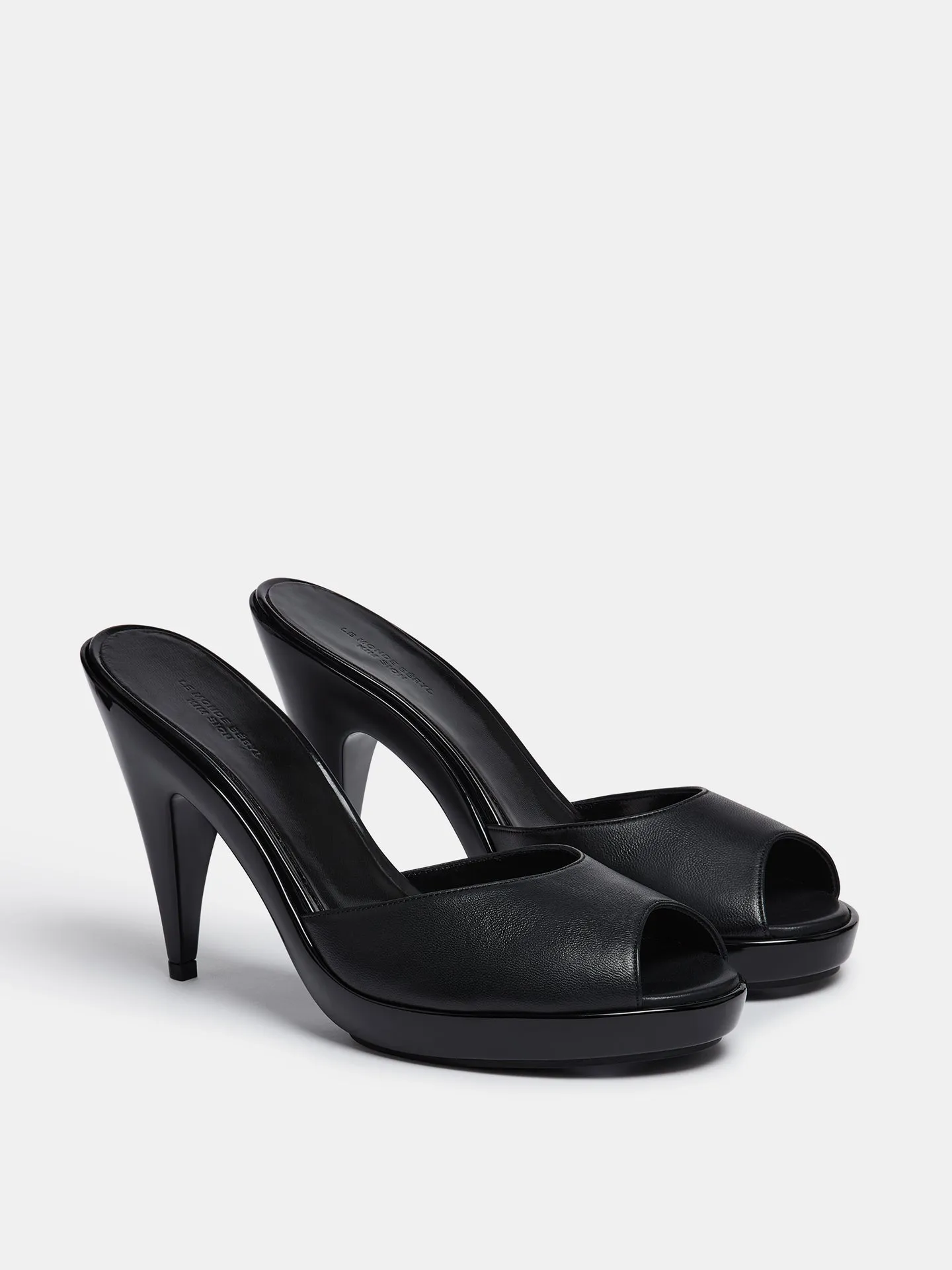 Kim Sion Cherry Mule / Black Leather sold by Le Monde Beryl product image thumbnail 2