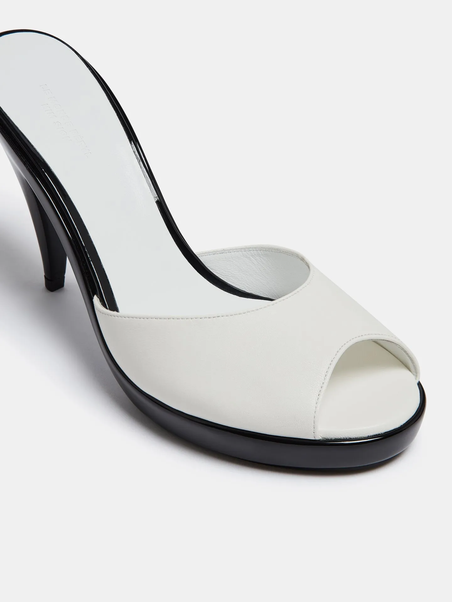 Kim Sion Cherry Mule / White Leather sold by Le Monde Beryl product image thumbnail 4