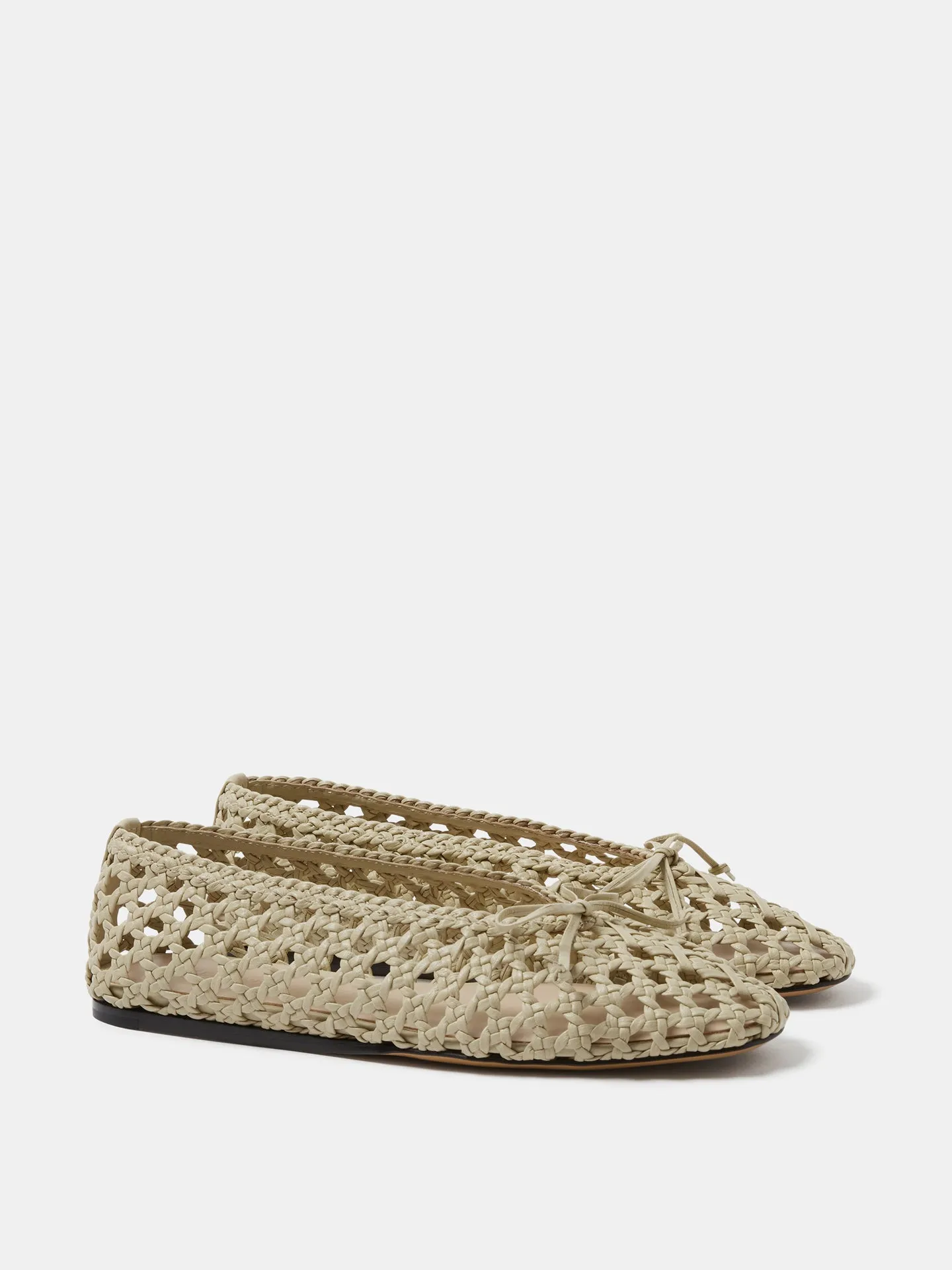 Regency Slipper / Ecru Woven Leather sold by Le Monde Beryl product image thumbnail 2