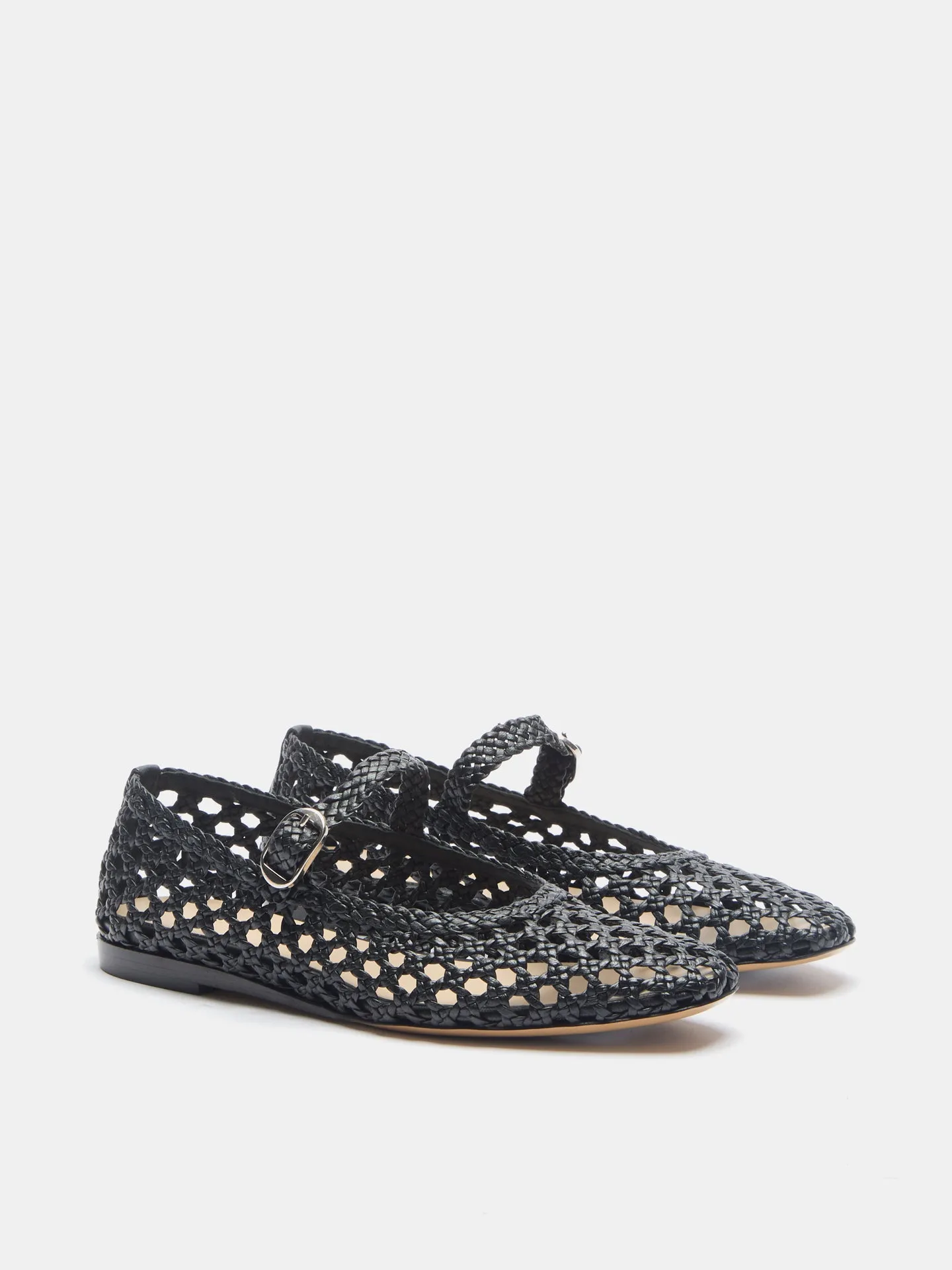 Mary Jane / Black Woven Leather sold by Le Monde Beryl product image thumbnail 2