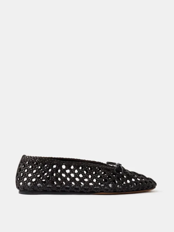 Regency Slipper / Chocolate Woven Leather sold by Le Monde Beryl