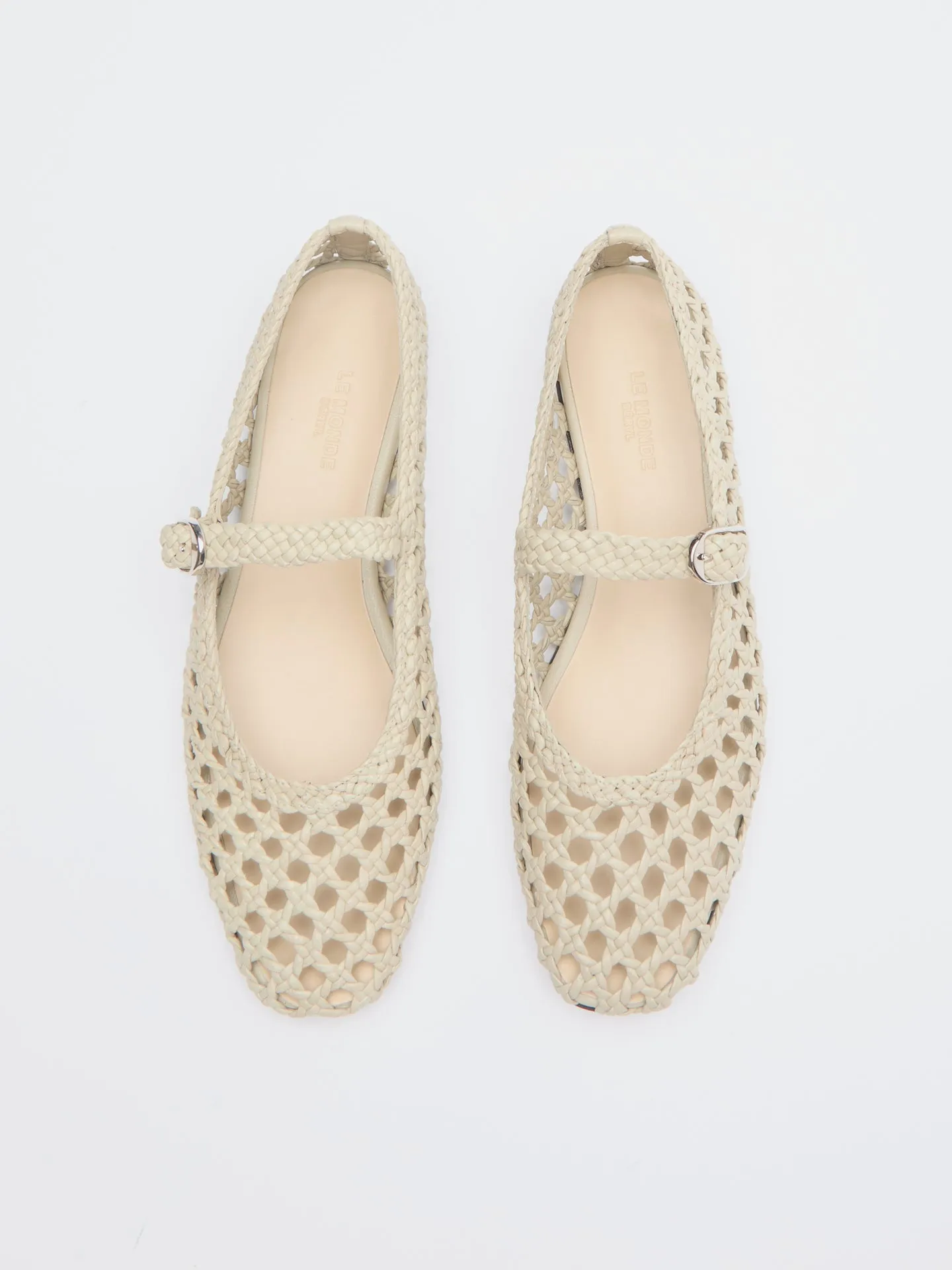 Mary Jane / Ecru Woven Leather sold by Le Monde Beryl product image thumbnail 3