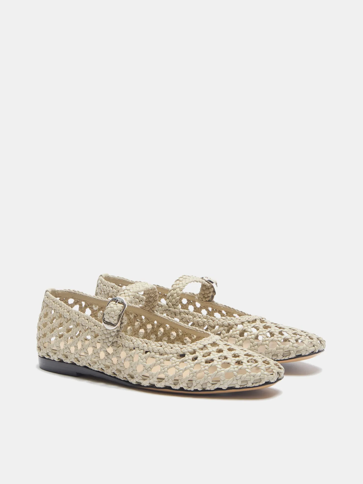 Mary Jane / Ecru Woven Leather sold by Le Monde Beryl product image thumbnail 2