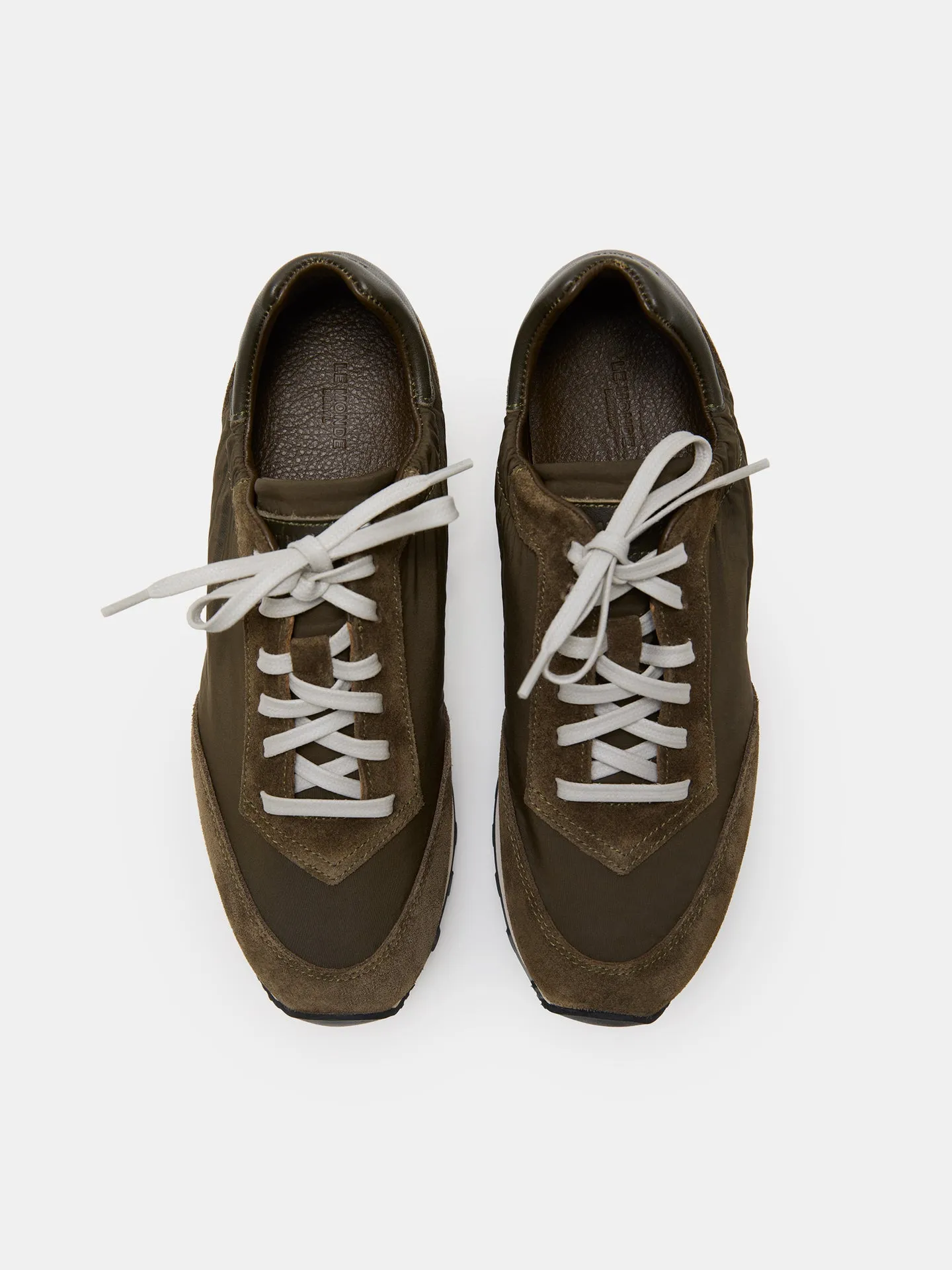 Slim Runner / Army Green Suede sold by Le Monde Beryl product image thumbnail 3